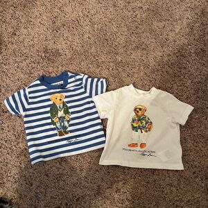 Ralph Lauren Blue and White Short Sleeve Tees